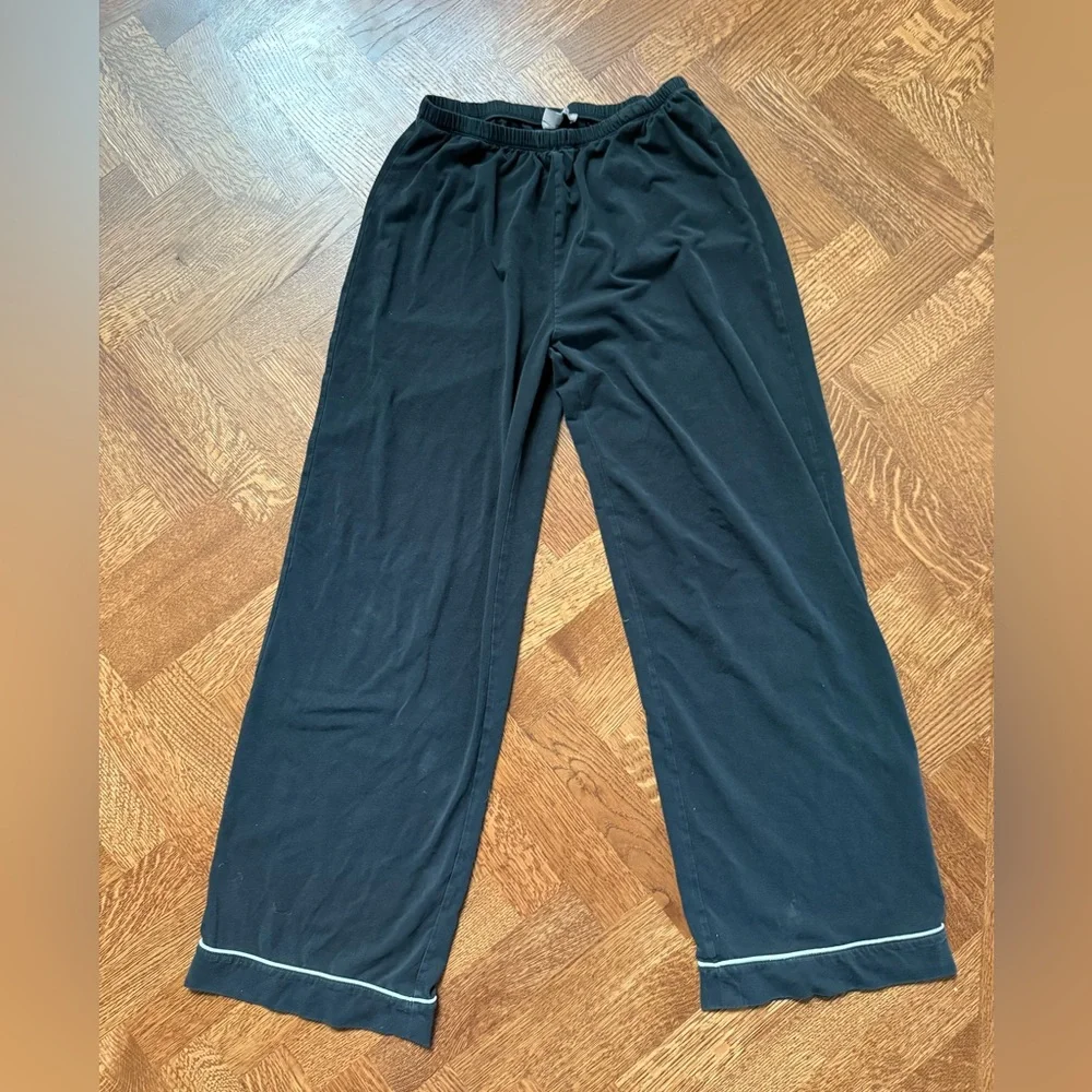 J‎ CREW Dreamy Cotton Blend Pajama Set Comfy Loungewear Classic Soft Black XS
